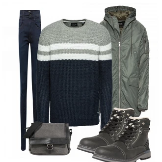 Outfit mit Grün Replay, Blau Replay "Replay"