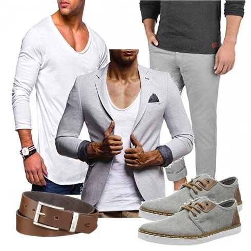 Grau Sneaker Rieker kombinieren