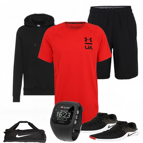 Schwarz Hemd Under Armour kombinieren
