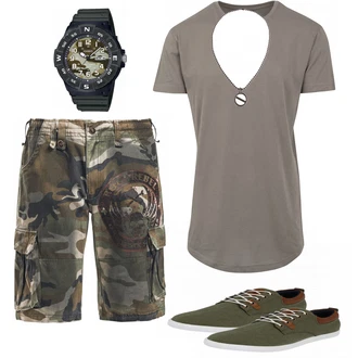 Outfit mit Grün Sneaker Bullboxer "Rock Rebel"