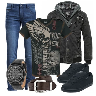 Outfit mit Blau Unkategorisiert Brandit "Rock Style Rebel"