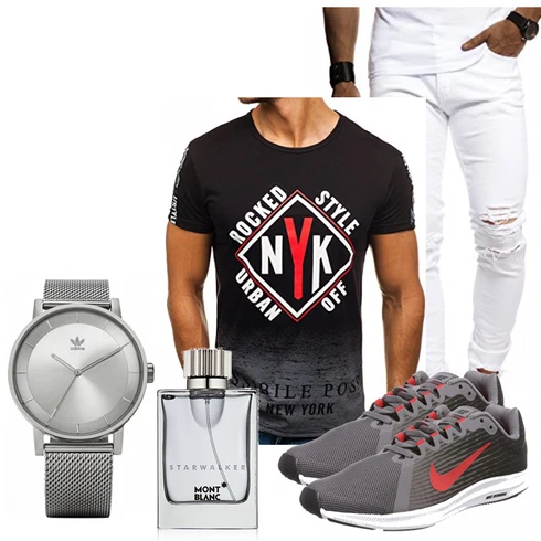Grau Sportschuh Nike kombinieren