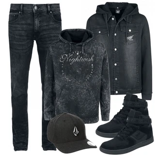 Outfit mit Blau Volcom "Rocker Outfit Nightwish"