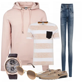 Outfit mit Beige Sneaker Nike "Rose"