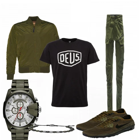 Uhr kombinieren mit Schwarz Sommerjacke Alpha Industries