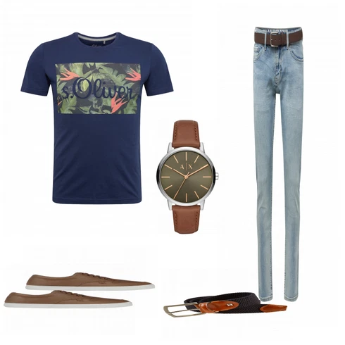 Mischfarben T-Shirt S.Oliver kombinieren