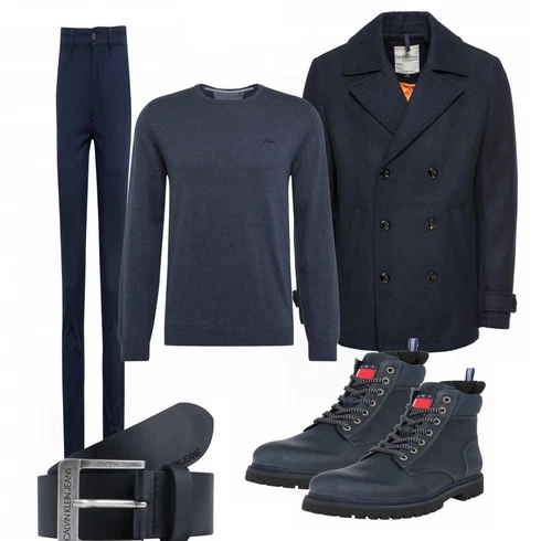 Blau Stiefel Tommy Jeans kombinieren