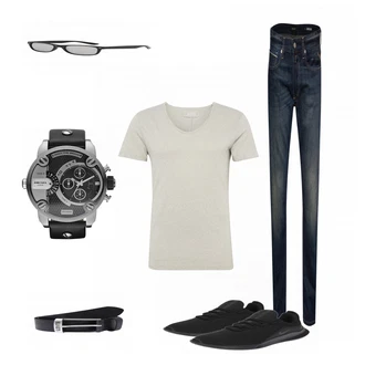 Outfit mit Schwarz Sneaker Nike "Schlicht"
