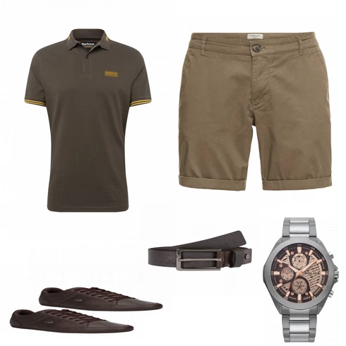 Braun/Grau Hemd SELECTED HOMME kombinieren
