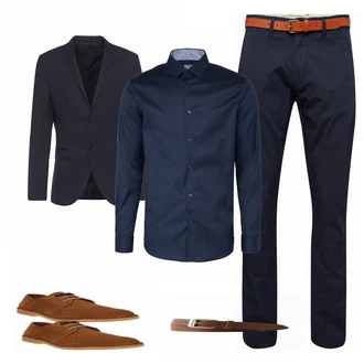 Business Outfits mit Schwarz Anzug SELECTED HOMME "Selected Homme"
