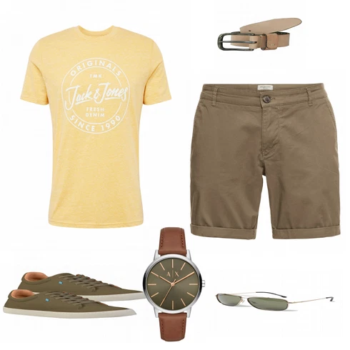 Braun/Grau Hemd SELECTED HOMME kombinieren