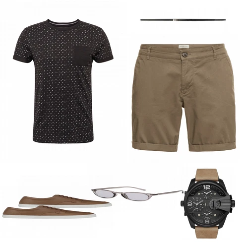 Braun/Grau Hemd SELECTED HOMME kombinieren
