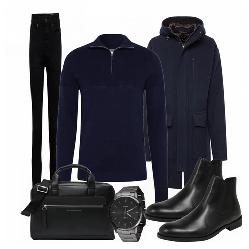 Schwarz Stiefel SELECTED HOMME kombinieren