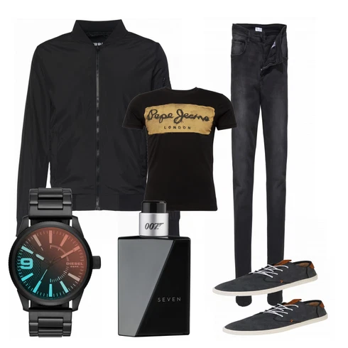 Schwarz Sommerjacke Urban Classics kombinieren mit Schwarz Sweatshirt Pepe Jeans