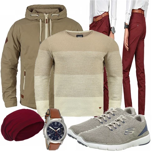 Lila Hut/Jacke Winter Parka style3 kombinieren