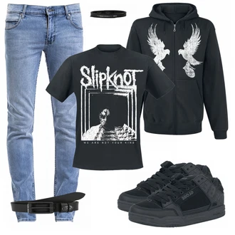 Outfit mit Schwarz Gürtel Diesel "Slipknot"