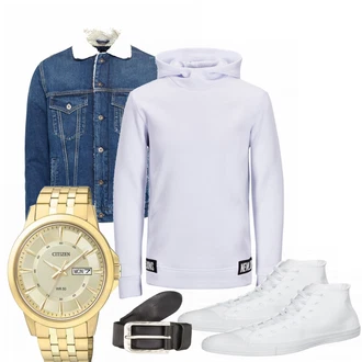 Party Outfits mit Grau Sneaker/Leder Sneaker Converse "Slump"