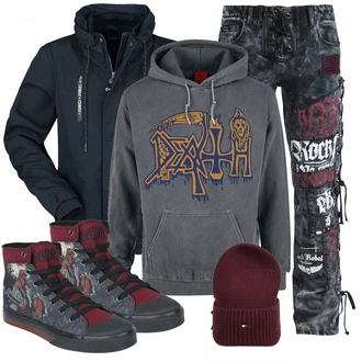 Outfit mit Mischfarben Sneaker "Smoking Gun"