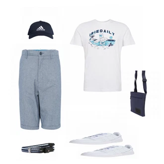 Outfit mit Blau Hut Adidas Performance "Sommer Outfit"