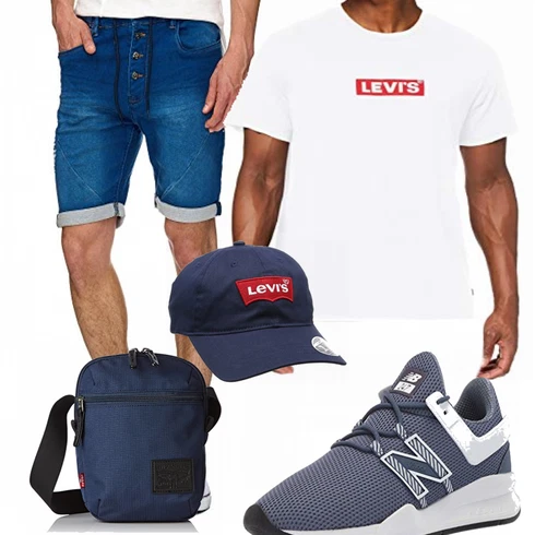 Grau T-Shirt levi's kombinieren mit Trachtenmode Levi's