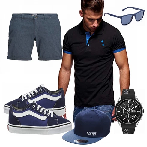 Blau Schuh Boss kombinieren