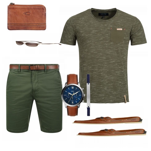 Braun Sommer Schuh Sebago kombinieren