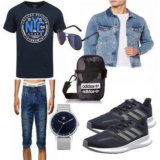 Outfit mit Grau Schuh Adidas "Sommer Outfit"