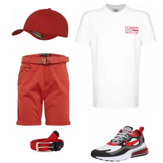 Outfit mit Weiß T-Shirt Tommy Jeans "Sommer Outfit"