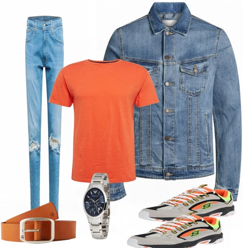 Orange Gürtel G-Star Raw kombinieren