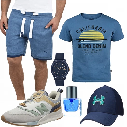 Blau Overall Blend kombinieren