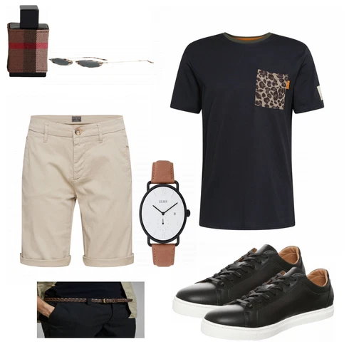Schwarz Gürtel Jack & Jones kombinieren mit Weiß Sonnenbrille Kapten & Son