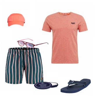 Outfit mit Orange Hut Adidas Performance "Sommer Outfit"