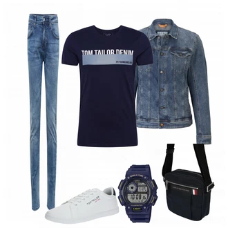 Outfit mit Grau Sneaker Tom Tailor "Sommer Outfit"