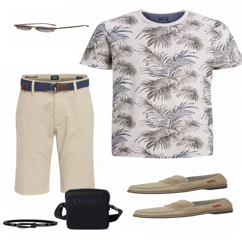 Beige/Grau Hemd S.Oliver kombinieren