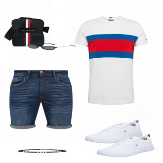 Outfit mit Weiß Sneaker Tommy Hilfiger "Sommer Style"