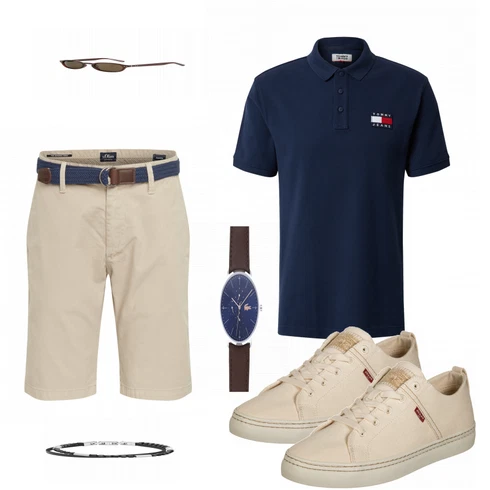 Beige/Grau Hemd S.Oliver kombinieren