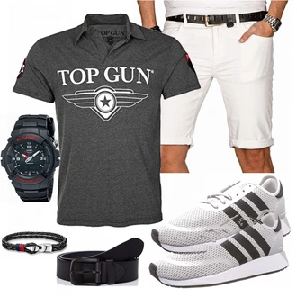 Outfit mit Blau Top Gun "Sommer Style"