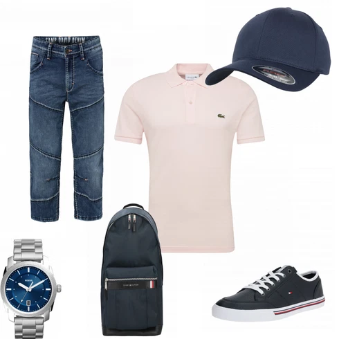 Blau Rucksack Tommy Hilfiger kombinieren