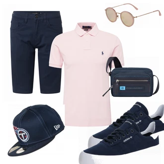 Outfit mit Grau/Schwarz Schuh Sneaker/Leder Sneaker Adidas Originals "Sommer Style"
