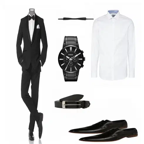 Schwarz Gürtel Vanzetti kombinieren mit Weiß Casual Hemd SELECTED HOMME