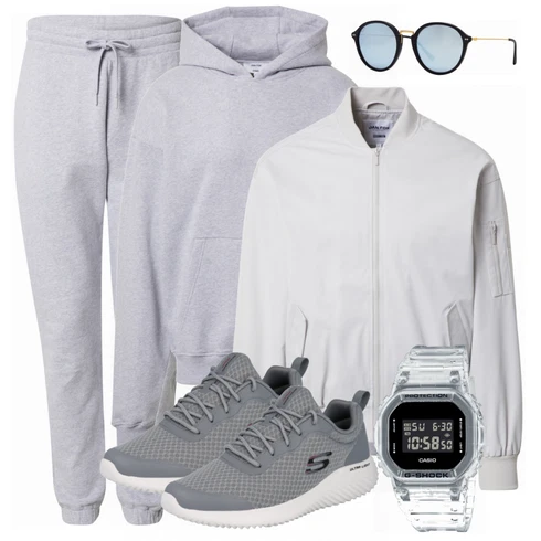Grau Hose DAN FOX APPAREL kombinieren