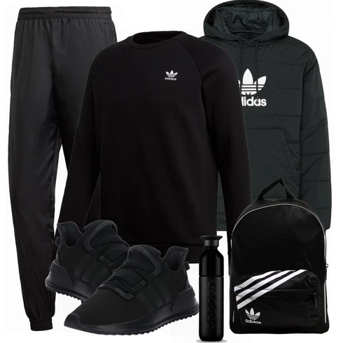 Schwarz Rucksack Adidas Originals kombinieren