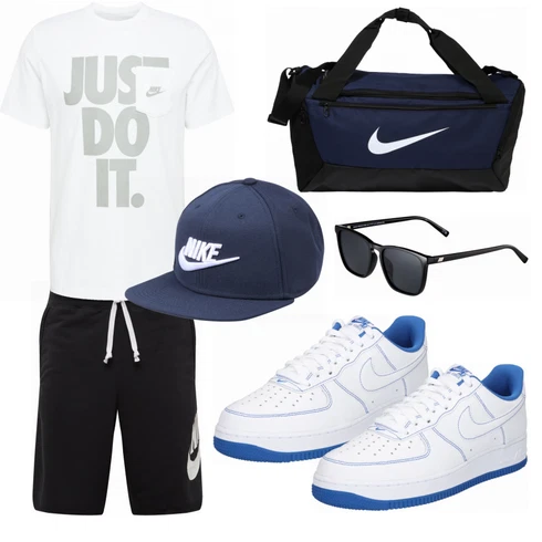 Grau Schuh Sneaker Nike Sportswear kombinieren