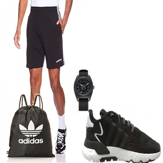 Outfit mit Blau Schuh Adidas "Sport Outfit"