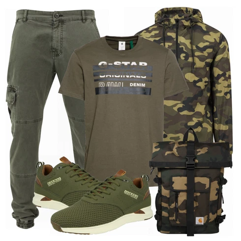 Grün Sportschuh Dockers by Gerli kombinieren