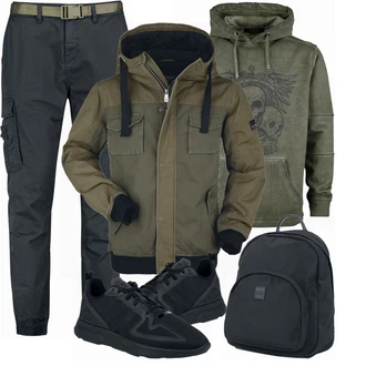 Outfit mit Blau Schuh Sneaker Adidas "Sportliches Winter Outfit"