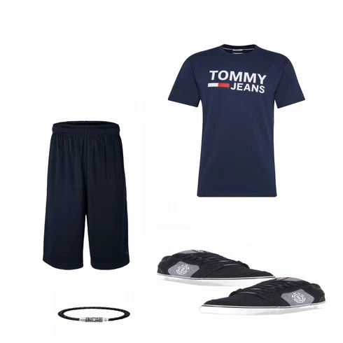 Blau T-Shirt Tommy Jeans kombinieren