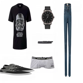 Outfit mit Grau Sneaker Volcom "Star Wars"