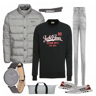 Outfit mit Grau Tigha "Steffen"