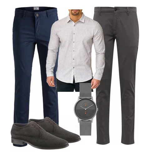 Grau Casual Hemd Indicode Jeans kombinieren